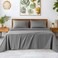 SONORO KATE 100 Egyptian Cotton Sheets 1200 Thread Count Luxury Cooling Hotel Cotton Bed Sheets Set 4 Piece Sateen Weave for Soft Feel Fits Upto 16 Mattress Grey King