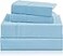 CozySmile Holtel Luxury Twin Sheet Set 3 Piece Soft Microfiber Sheets for Twin Size Bed 16 Deep Pocket Easy Care Wrinkle Free Cooling Bedding Sheet and Pillowcase Set Sky Blue