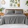 SONORO KATE 100 Egyptian Cotton Sheets 1200 Thread Count Luxury Cooling Hotel Cotton Bed Sheets Set 4 Piece Sateen Weave for Soft Feel Fits Upto 16 Mattress Grey Queen