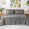 SONORO KATE 100 Egyptian Cotton Sheets 1200 Thread Count Luxury Cooling Hotel Cotton Bed Sheets Set 4 Piece Sateen Weave for Soft Feel Fits Upto 16 Mattress Grey Queen