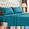 Utopia Bedding King Size Sheet Set 4 Piece Bed Sheets Soft and Breathable Microfiber Includes 1 Fitted Sheet 1 Flat Sheet and 2 Pillowcases Oeko Tex Denim Blue
