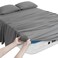 Magik & Magik Kover Queen Sheet Set for Air Mattress 4 Piece Queen Sheets Set Deep Pocket Up to 24 Inches Soft Breathable Air Mattress Sheets Queen Size with Extra Deep Pocket Grey
