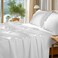 SONORO KATE 100 Egyptian Cotton Sheets Set 1000 High Thread Count Luxury 5Star Hotel Sateen Bed Sheets Soft Breathable Long Staple Sheets Fit up to 16 4 PC WhiteQueen