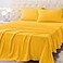Homilay Queen Size Bed Sheet Set 4 Piece Soft Microfiber Sheets with Deep Pockets Cooling Technology and WrinkleFree Pillowcase HotelQuality Durable Bedding Spectra Yellow