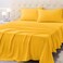 Homilay Queen Size Bed Sheet Set 4 Piece Soft Microfiber Sheets with Deep Pockets Cooling Technology and WrinkleFree Pillowcase HotelQuality Durable Bedding Spectra Yellow