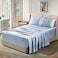 Homiest 4pcs Extra Deep Pocket King Size Bed Sheets 1824 Inch Deep Pocket Baby Blue Satin Sheet Set Luxury Fitted Sheet Set Fits Ultra Deep Mattress