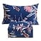 JSD Navy Floral Sheet Set Twin Size 3 Piece Printed Microfiber Sheets Extra Deep Pocket Wrinkle Free