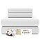 SUPREME ELEGANCE 4 Pc 100 Cotton Full Size Sheets Set Arctic White Percale Weave Cooling Crisp Bed Sheets Breathable Cotton Bedding Deep Pocket Fitted Sheet Juego De Sbanas Full