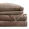 True North by Sleep Philosophy Plush Sheet Set King Solid Color Warm Soft Bedding King Size Sheets Fitted Pocket Fits Up to 16 Mattress Soloft King Brown 4 Piece