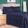 SUPERIOR Superior 300 Thread Count Egyptian Cotton Sheet Set Elastic Fitted Sheet Flat Sheet 2 Pillowcases King Navy Blue
