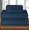 Elegant Comfort Luxury Soft 1500 Premier Egyptian 4Piece Premium Hotel Quality Wrinkle Resistant Coziest Bedding Set All Around Elastic Fitted Sheet Deep Pocket up to 16inch Queen Navy Blue