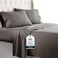 HC COLLECTION Bed Sheets Set Queen with 2 Pillowcases Hotel Luxury Platinum 1800 Series Brushed Microfiber Deep Pocket Fitted Sheet Fade Resistant Ultra Soft 4 Pcs Bedding for Hot Sleepers Gray