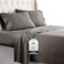 HC COLLECTION Bed Sheets Set Queen with 2 Pillowcases Hotel Luxury Platinum 1800 Series Brushed Microfiber Deep Pocket Fitted Sheet Fade Resistant Ultra Soft 4 Pcs Bedding for Hot Sleepers Gray