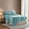 Nestl Split King Bed Sheet Set Light Blue Instantly Soft Microfiber No Breakin Wash 4Piece Deep Pocket Sheets Pillowcases Stays Put All Night