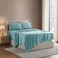 Nestl Split King Bed Sheet Set Light Blue Instantly Soft Microfiber No Breakin Wash 4Piece Deep Pocket Sheets Pillowcases Stays Put All Night