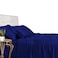 Royal Tradition Viscose from Bamboo Bed Sheets Twin Extra Long XL Solid Navy Blue Super Soft and Cool 3PC Sheet Set