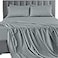 LDC LUX LUX Dcor Queen Sheet Set 6 Piece UltraSoft Microfiber Bed Sheets with Flat Sheet 16 Inches Deep Pocket Fitted Sheet 4 Pillowcases Cooling Breathable Hotel Luxury OekoTEX Grey