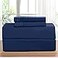 Elegant Comfort Luxurious Bed Sheets Set on Amazon 1500 Premier WrinkleFade and Stain Resistant 4Piece Bed Sheet Set Deep Pocket King Navy Blue