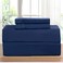 Elegant Comfort Luxurious Bed Sheets Set on Amazon 1500 Premier WrinkleFade and Stain Resistant 4Piece Bed Sheet Set Deep Pocket King Navy Blue