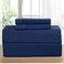 Elegant Comfort Luxurious Bed Sheets Set on Amazon 1500 Premier WrinkleFade and Stain Resistant 4Piece Bed Sheet Set Deep Pocket King Navy Blue
