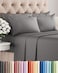 CGK Unlimited King 6 Piece Sheet Set Comfy Breathable Cooling UltraSoft Hotel Luxury Bedding Set with 816 Inch Deep Pockets 1 Flat 1 Fitted Sheet 4 Pillowcases Wrinkle Free Easy Care Dark Grey