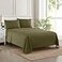 Sweet Home Queen Size Bed Sheets Breathable Luxury Sheets with Full Elastic Secure Corner Straps Built In 1800 Supreme Collection Extra Soft Deep Pocket Bedding Set Sheet Set Queen Olive