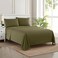 Sweet Home Queen Size Bed Sheets Breathable Luxury Sheets with Full Elastic Secure Corner Straps Built In 1800 Supreme Collection Extra Soft Deep Pocket Bedding Set Sheet Set Queen Olive