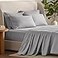 Bare Home Hotel Luxury Twin XL Sheet Set Extra Soft 4 Piece Set Deep Pockets Easy Fit Cooling Breathable Wrinkle Fade Stain Resistant Includes 2 Pillowcases Twin XL Light Grey