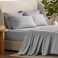 Bare Home Hotel Luxury Twin XL Sheet Set Extra Soft 4 Piece Set Deep Pockets Easy Fit Cooling Breathable Wrinkle Fade Stain Resistant Includes 2 Pillowcases Twin XL Light Grey