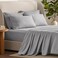 Bare Home Hotel Luxury Twin XL Sheet Set Extra Soft 4 Piece Set Deep Pockets Easy Fit Cooling Breathable Wrinkle Fade Stain Resistant Includes 2 Pillowcases Twin XL Light Grey