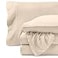 Bare Home Super Soft Fleece Sheet Set Split King Size Extra Plush Polar Fleece NoPilling Bed Sheets All Season Cozy Warmth Split King Sand
