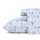 Laura Ashley Queen Sheets Soft Sateen Cotton Bedding Set Sleek Smooth Breathable Home Decor Lorelei Dark Blue Queen