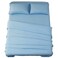 SONORO KATE Bed Sheet Set Super Soft Microfiber 1800 Series Luxury Egyptian Sheets 18Inch Deep Pocket Wrinkle and Hypoallergenic4 PieceFull Lake Blue