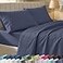 California Design Den Soft 100 Cotton King Size Bed Sheets Set 400 TC Good Housekeeping Award Winner Smooth Sateen Finish with Deep Pockets Cozy and Durable King Bedding Set Indigo Dusty Blue
