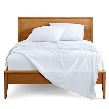 Bare Home Split California King Sheet Set 1800 UltraSoft Microfiber Bed Sheets Double Brushed Deep Pockets Easy Fit 5 Piece Set Bed Sheets Split Cal King White
