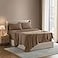 Nestl Short Queen Bed Sheet Set Taupe Instantly Soft Microfiber No Breakin Wash 4Piece Deep Pocket Sheets Pillowcases Stays Put All Night