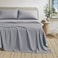 Great Bay Home Cotton Jersey Knit King Sheet Set UltraSoft Stretchy Heathered Melange Bed Sheets Cozy Soft TShirt Sheet Pillowcase Set Sky Blue