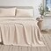 Great Bay Home Cotton Jersey Knit Queen Sheet Set UltraSoft Stretchy Heathered Melange Bed Sheets Cozy Soft TShirt Sheet Pillowcase Set Oatmeal