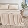 Great Bay Home Cotton Jersey Knit Queen Sheet Set UltraSoft Stretchy Heathered Melange Bed Sheets Cozy Soft TShirt Sheet Pillowcase Set Oatmeal