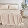 Great Bay Home Cotton Jersey Knit Queen Sheet Set UltraSoft Stretchy Heathered Melange Bed Sheets Cozy Soft TShirt Sheet Pillowcase Set Oatmeal