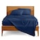 Bare Home Queen Sheet Set 1800 UltraSoft Microfiber Queen Bed Sheets Double Brushed Deep Pockets Easy Fit 4 Piece Set Bedding Sheets Pillowcases Queen Dark Blue