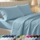 California Design Den Soft 100 Cotton Bed Sheets Queen Size Set 400 Thread Count Good Housekeeping Award Winner Silky Smooth Sateen Weave with Deep Pockets Refined Queen Bed Sheet Set Sky Blue