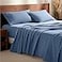 Bare Home Flannel Sheet Set 100 Cotton Velvety Soft Heavyweight Double Brushed Flannel Deep Pocket Queen Coronet Blue