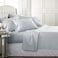 Danjor Linens Bed Sheet Set King Size for Hot Sleepers Hotel Premium Sheets with 4 Pillowcases Lightweight Brushed Microfiber Deep Pockets Breathable Cooling 6 Piece Bedding Sets Ice Blue
