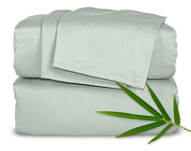 Pure Bamboo Twin Sheets Genuine 100 Organic Viscose Derived from Bamboo Bed Sheet Set Luxuriously Soft Cooling Double Stitching 2 Year Quality Promise Twin Sea Glass