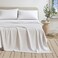 Great Bay Home Cotton Jersey Knit Full Sheet Set UltraSoft Stretchy Heathered Melange Bed Sheets Cozy Soft TShirt Sheet Pillowcase Set Winter White