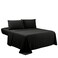 Sfoothome King Sheets Set Black Hotel Luxury 4Piece Bed Set Extra Deep Pocket 1800 Series Bedding Set Wrinkle Fade Resistant Sheet Pillow Case Set King Black