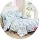 FADFAY Bed in a Bag Set 7Pieces Shabby Floral Bedding Set Queen Size Premium 100 Cotton Hydrangea French Country Deep Pocket Sheets Zipper Duvet Cover Pillow Shams Set