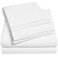 Sweet Home 1500 Supreme Collection Extra Soft Split King Sheets Set White Luxury Bed Sheets Set with Deep Pocket Wrinkle Free Bedding Over 40 Colors Split King Size White