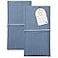FEATHER & Feather Stitch 100 Cotton King Pillow Covers Set of 2 500TC Envelope Closure Pillowcases Soft Luxury Damask Stripe Sateen Weave Pillow Case for Sleeping 20x40 Inches Blue Stripe